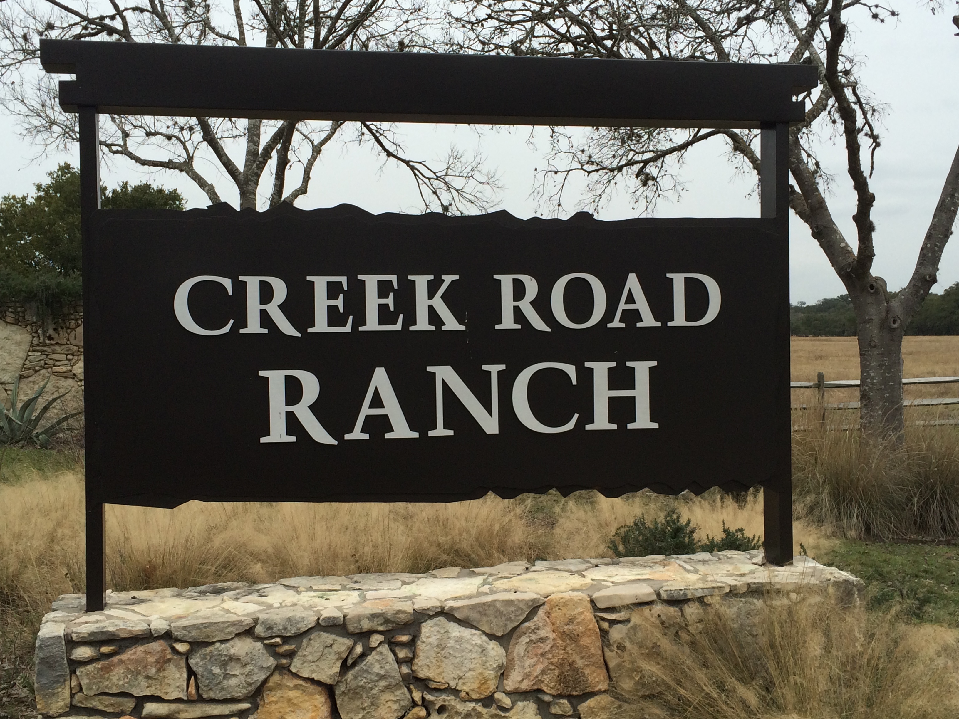 Creek Road Ranch Entrance Sign